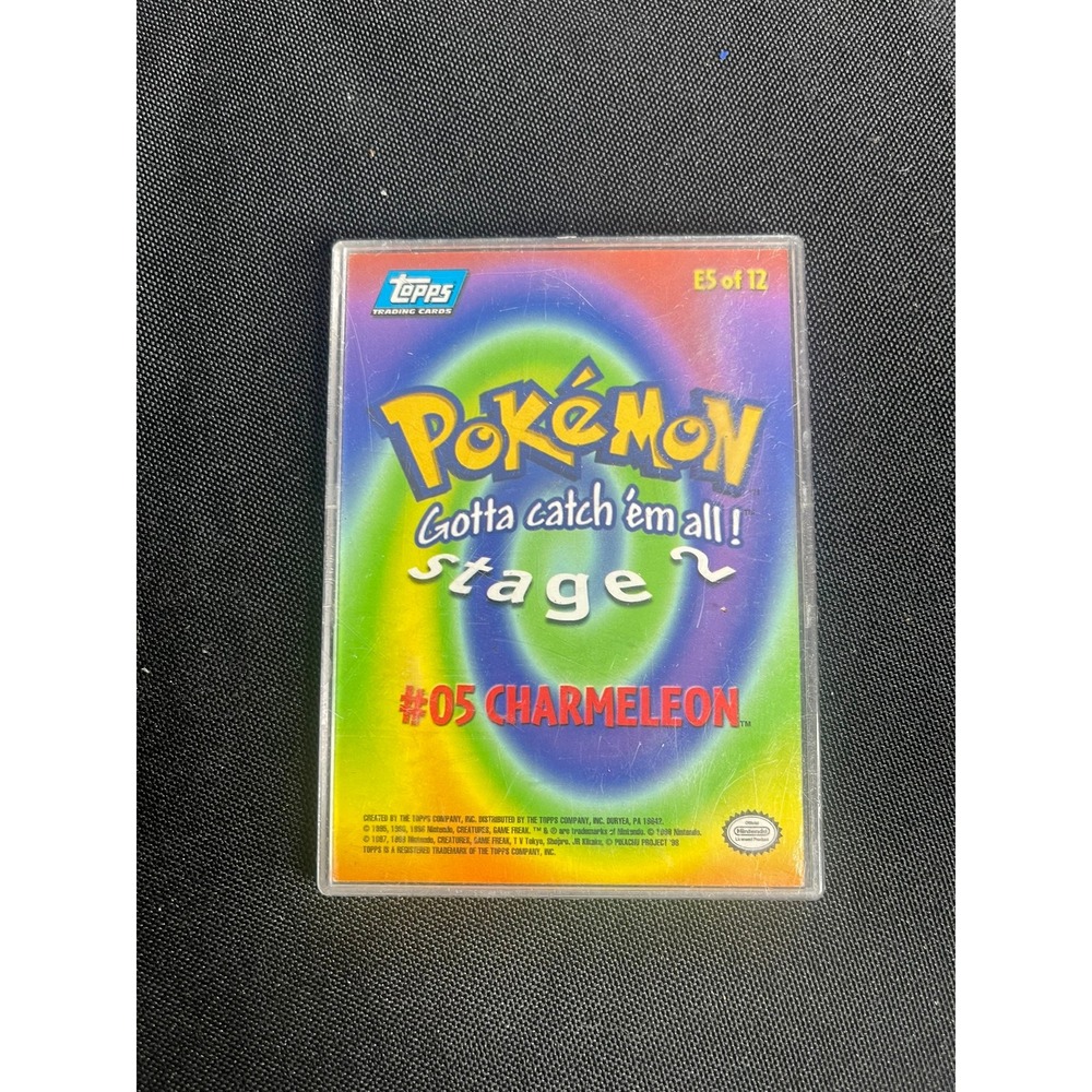 1999 Topps Pokemon Charmeleon #05 Series 1 Trading Card E5 of 12 Fire Type Vinta - Picture 3 of 3